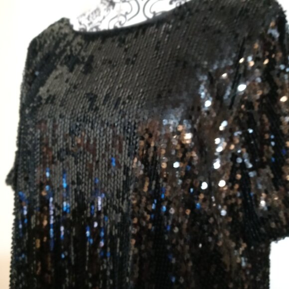 Nine West Black Sequin Top – Size XL - Picture 4 of 6